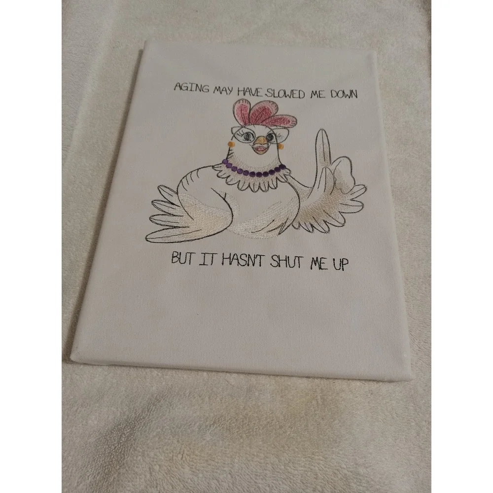 Funny Chicken Canvas‎ Wall Art Decor Aging May Have Slowed Me Down